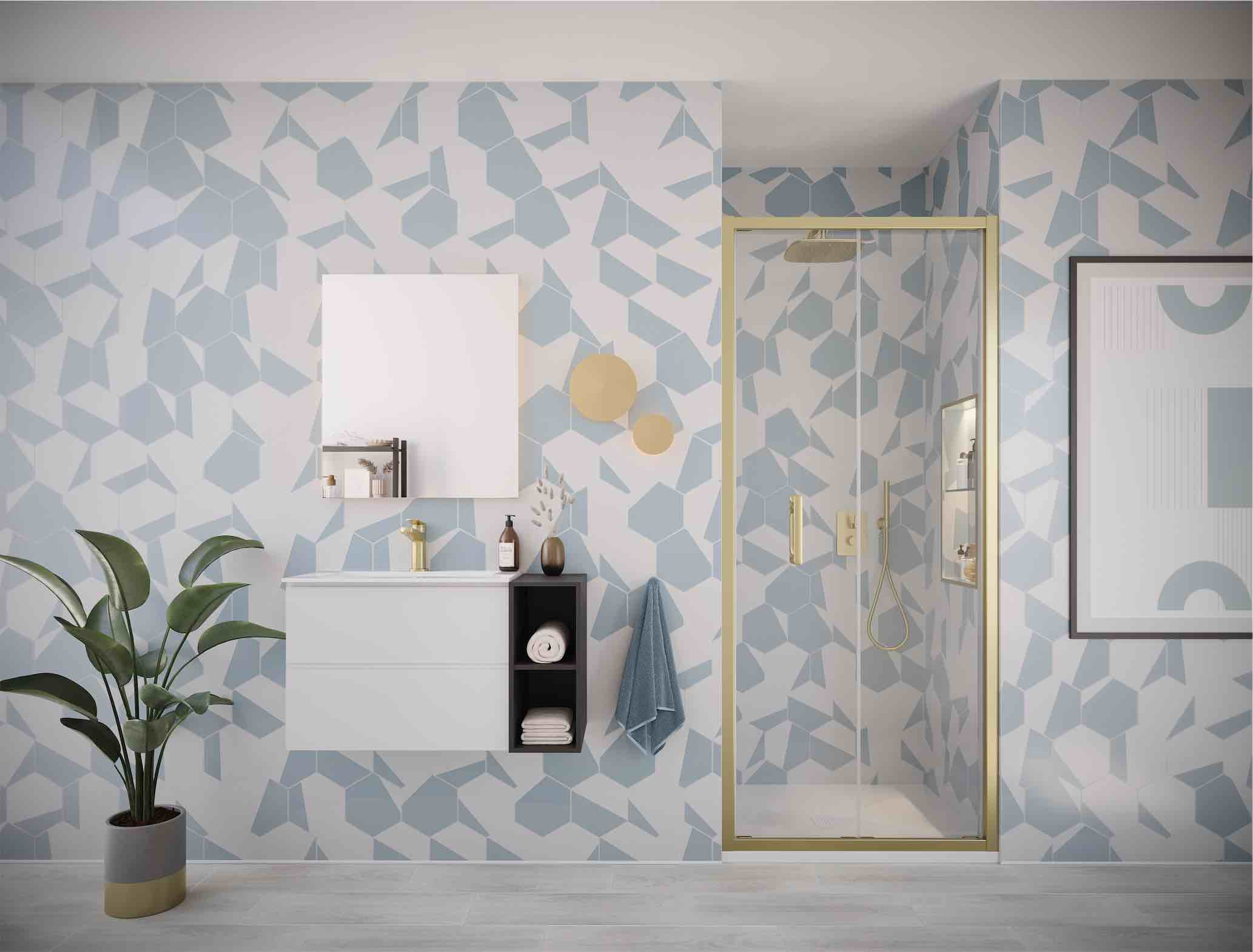 Ili Brushed Brass Bifold In Alcove R