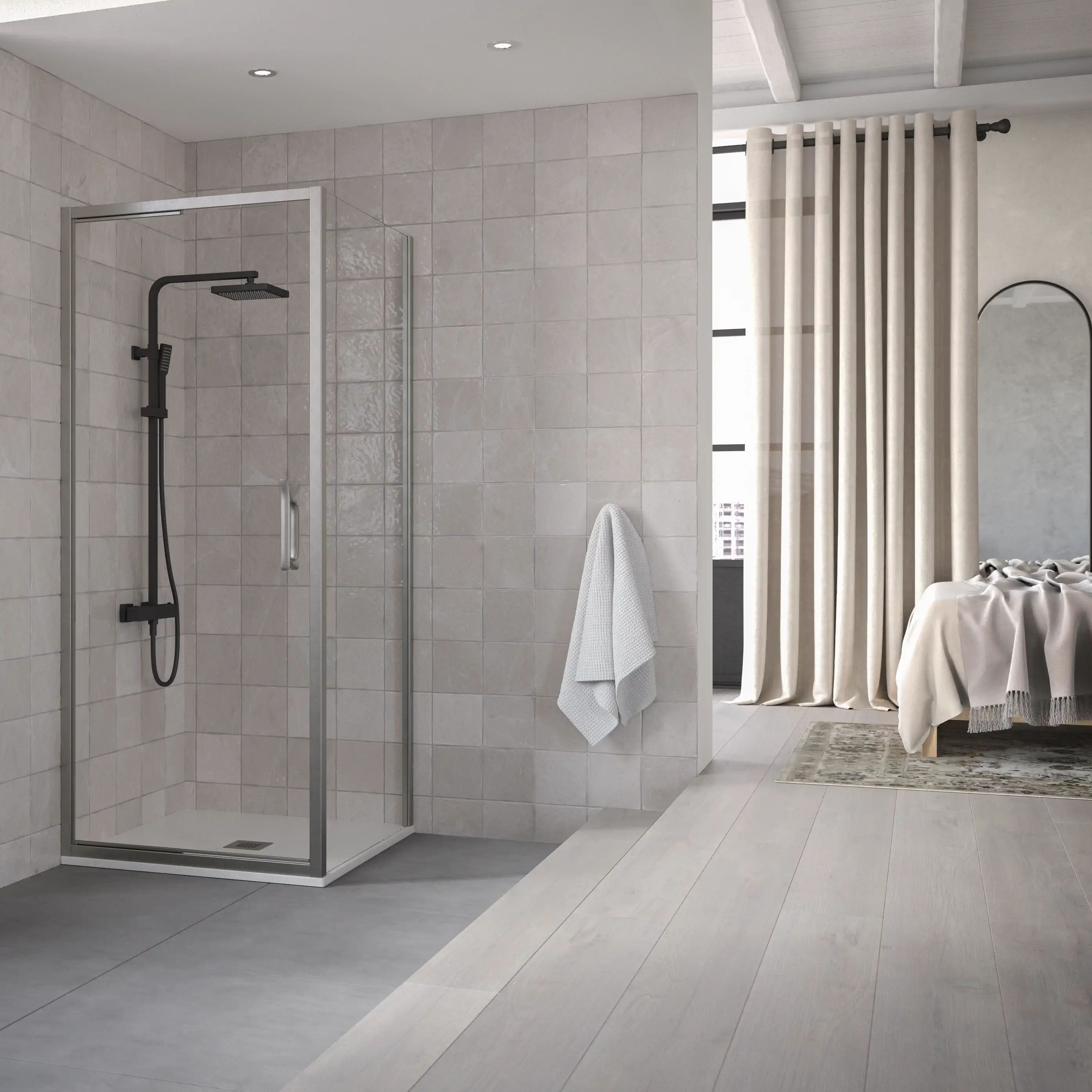 Flair Showers | ETO Infold Door with Side Panel
