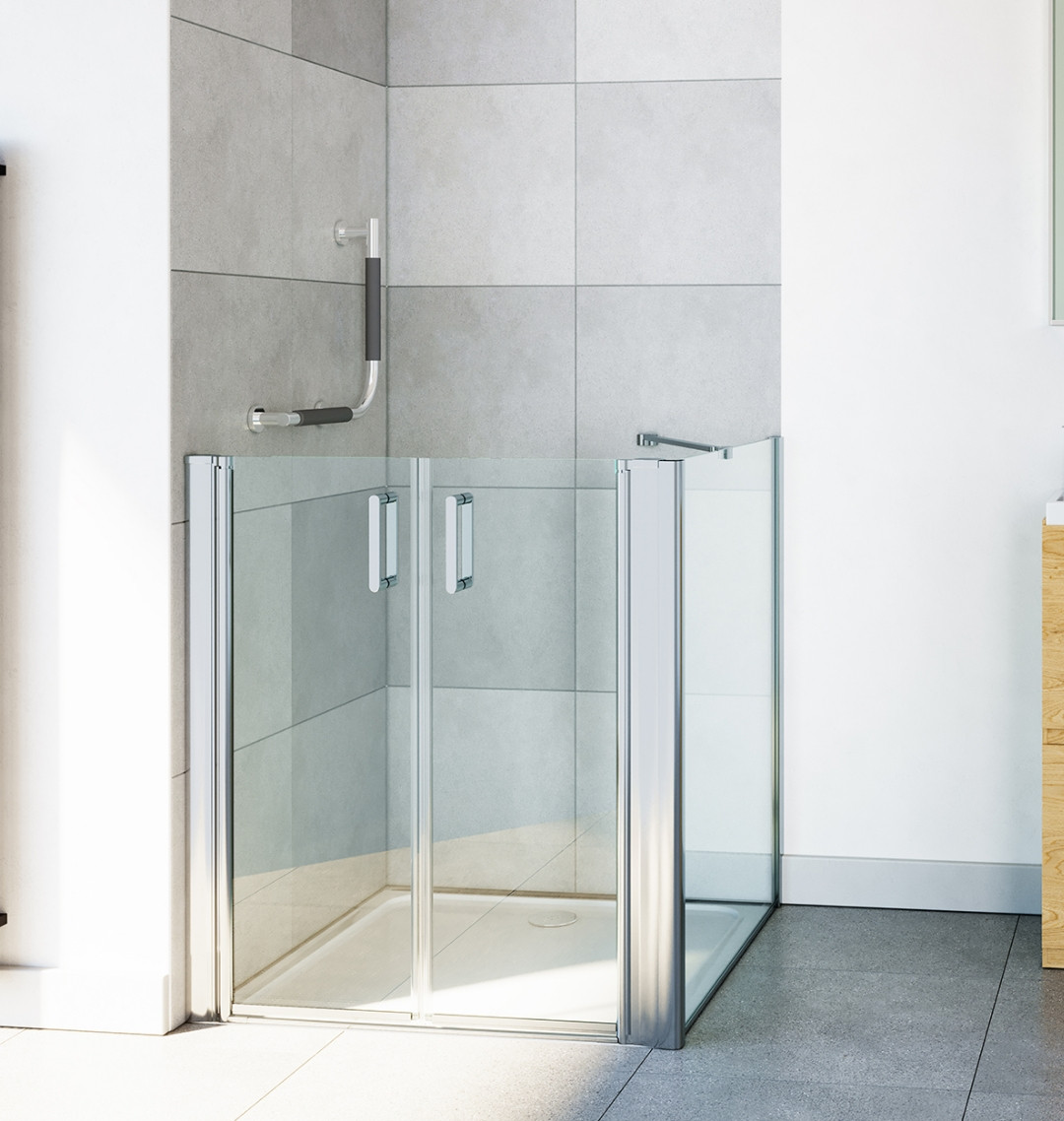 The Cara half-height shower door