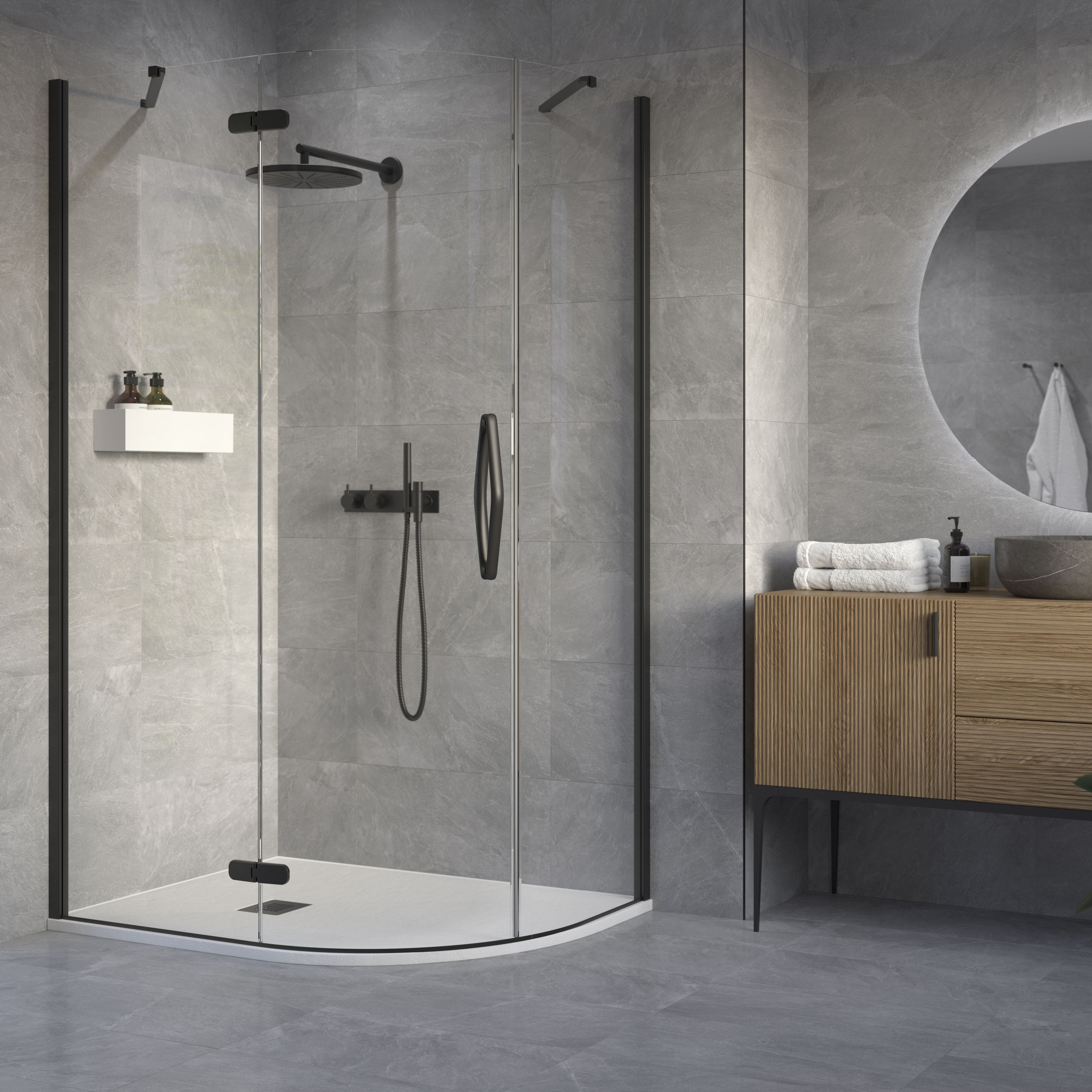 Hinged Offset Quadrant Door