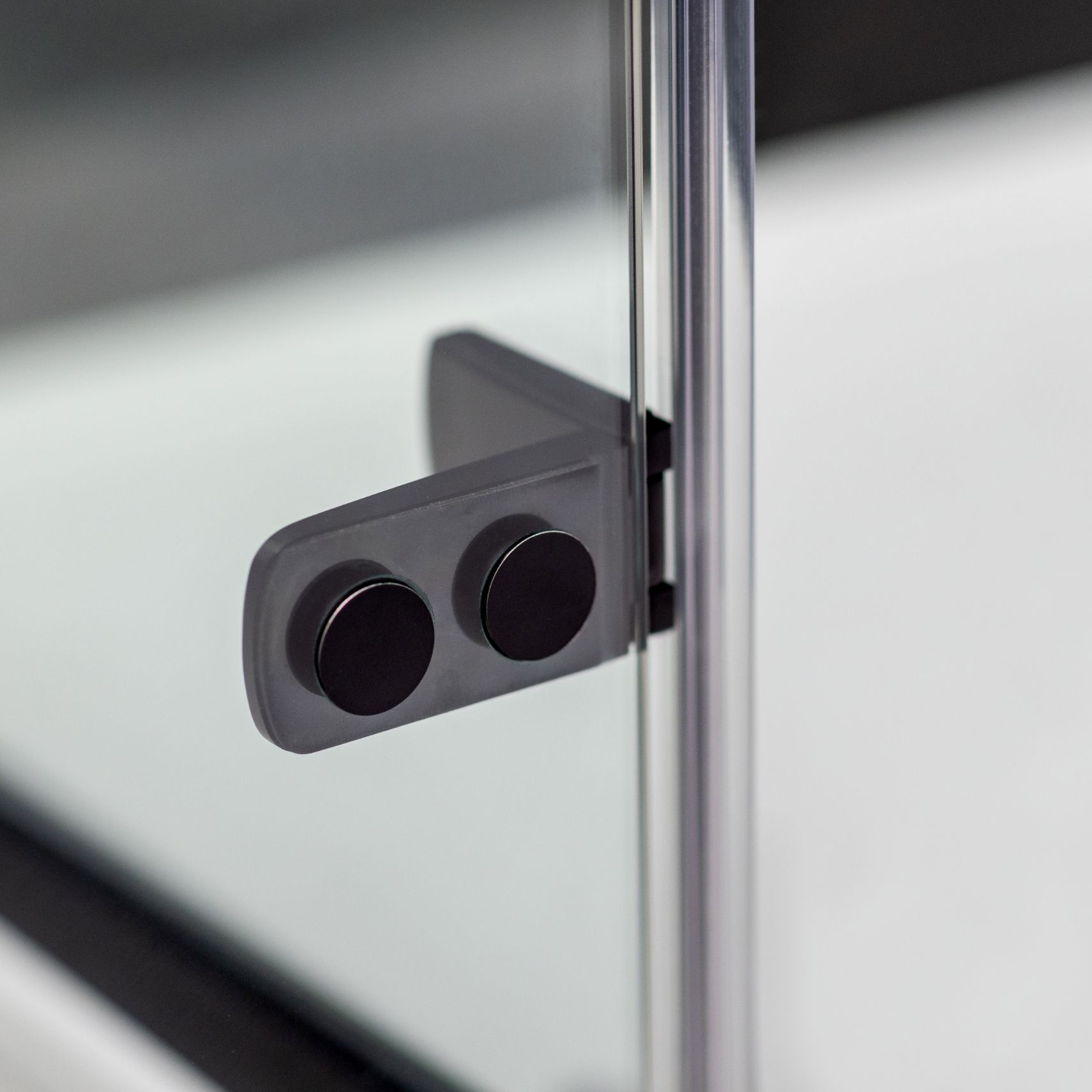 Flush countersunk hinges - a flush-to-glass finish making it a joy to clean. Every detail matters.
