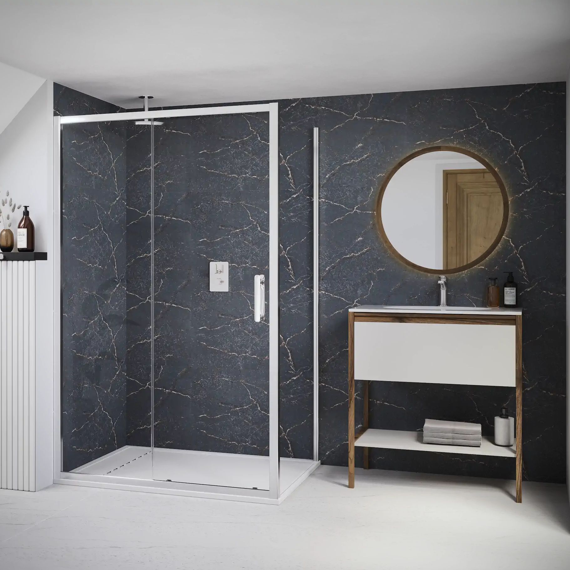 Sliding Door with Side Panel